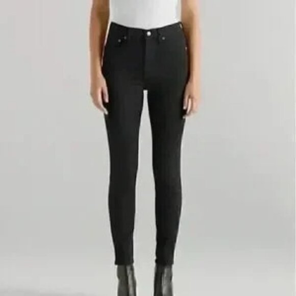 Edwin 1947 Women's Candice High Rise Skinny Jeans Washed Black Size 24 NIB - Picture 1 of 9